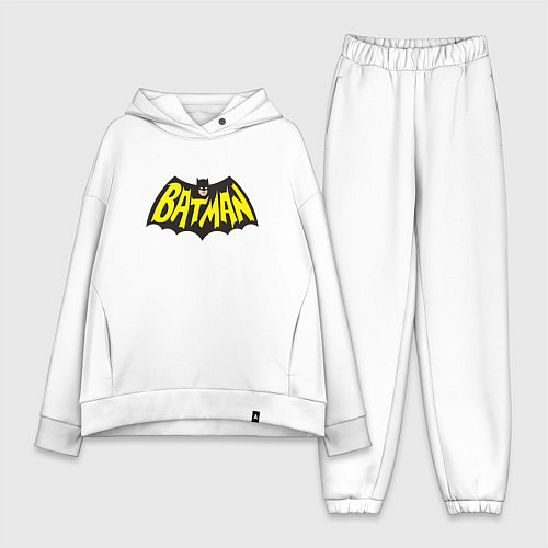 Женский костюм оверсайз Batman old classic / Белый – фото 1