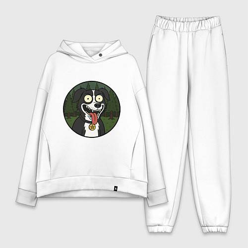 Женский костюм оверсайз Mr Pickles dog / Белый – фото 1