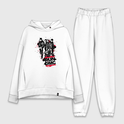 Женский костюм оверсайз Run - DMC / Белый – фото 1