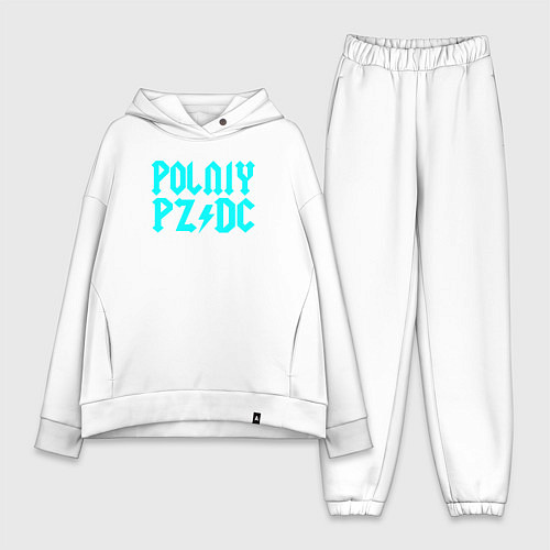 Женский костюм оверсайз Всё не очень хорошо / Белый – фото 1