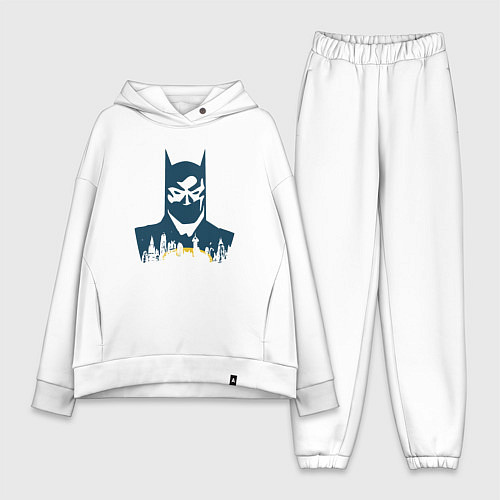 Женский костюм оверсайз Batman town / Белый – фото 1