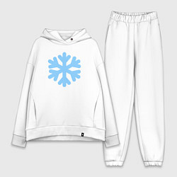 Женский костюм оверсайз Снежинка голубая