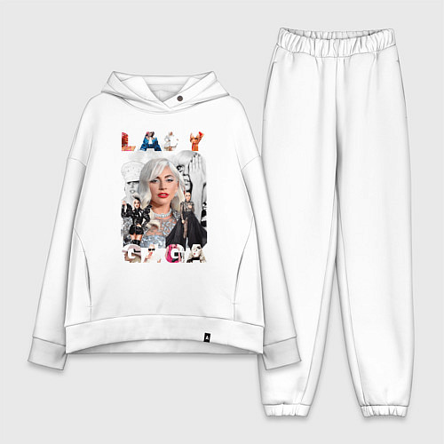 Женский костюм оверсайз Lady GaGa винтаж / Белый – фото 1