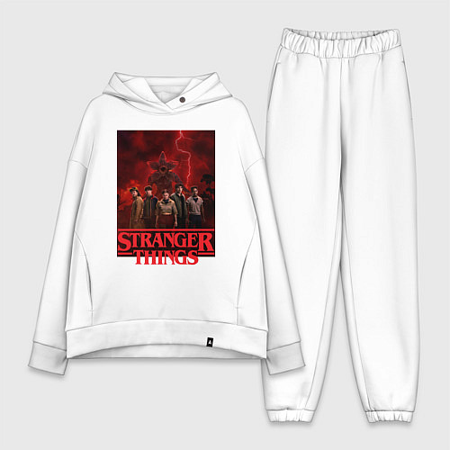 Женский костюм оверсайз Пятеро и демогоргон Загадочные события финал / Белый – фото 1