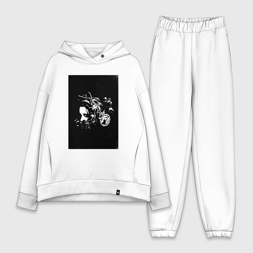 Женский костюм оверсайз Фильм Пила / Белый – фото 1