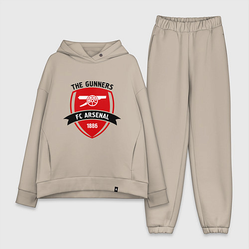 Женский костюм оверсайз FC Arsenal: The Gunners / Миндальный – фото 1