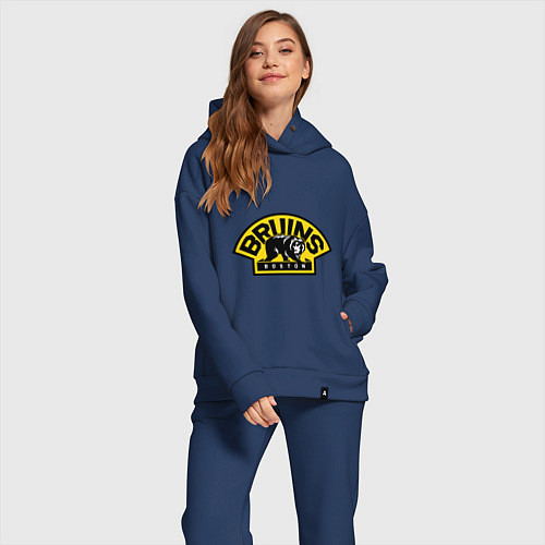 Женский костюм оверсайз HC Boston Bruins Label / Тёмно-синий – фото 2