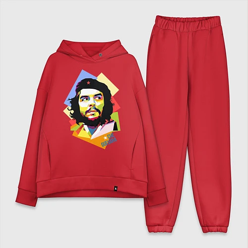Женский костюм оверсайз Che Guevara Art / Красный – фото 1