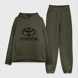 Женский костюм оверсайз Toyota Logo, цвет: хаки