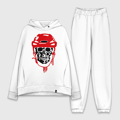 Женский костюм оверсайз Мертвый хоккеист / Белый – фото 1