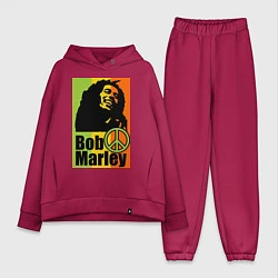 Женский костюм оверсайз Bob Marley: Jamaica, цвет: маджента