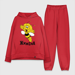 Женский костюм оверсайз Жена, цвет: красный