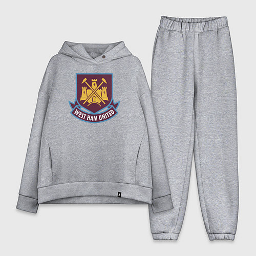 Женский костюм оверсайз West Ham United FC / Меланж – фото 1