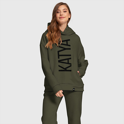Женский костюм оверсайз Катя / Хаки – фото 2