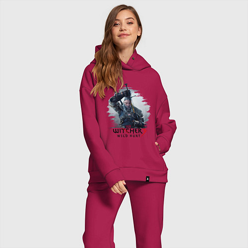 Женский костюм оверсайз The Witcher 3 / Маджента – фото 2