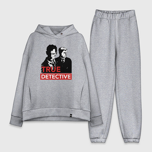 Женский костюм оверсайз True Detective / Меланж – фото 1