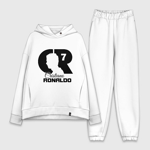 Женский костюм оверсайз CR Ronaldo 07 / Белый – фото 1