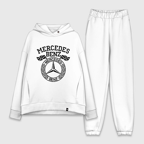 Женский костюм оверсайз Mercedes Benz / Белый – фото 1