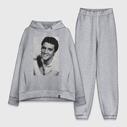 Женский костюм оверсайз Улыбка Элвиса, цвет: меланж