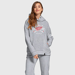 Женский костюм оверсайз Detroit Red Wings: Est.1926, цвет: меланж — фото 2