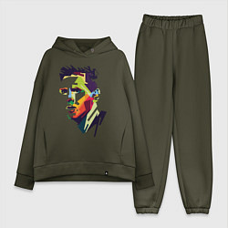 Женский костюм оверсайз Lionel Messi: fun-art, цвет: хаки
