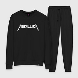 Костюм хлопковый женский Metallica, цвет: черный