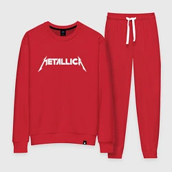 Костюм хлопковый женский Metallica, цвет: красный