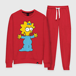 Костюм хлопковый женский Maggie Simpson, цвет: красный