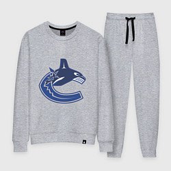 Костюм хлопковый женский Vancouver Canucks, цвет: меланж