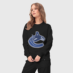 Костюм хлопковый женский Vancouver Canucks, цвет: черный — фото 2