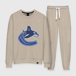 Костюм хлопковый женский Vancouver Canucks, цвет: миндальный