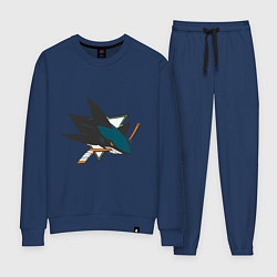 Костюм хлопковый женский San Jose Sharks, цвет: тёмно-синий