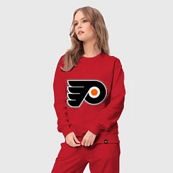 Костюм хлопковый женский Philadelphia Flyers, цвет: красный — фото 2