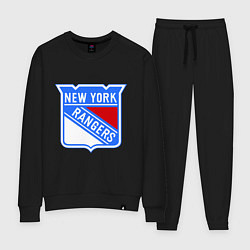 Костюм хлопковый женский New York Rangers, цвет: черный