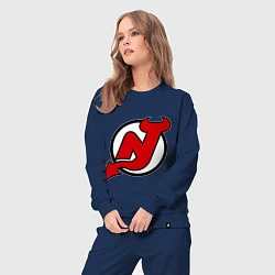 Костюм хлопковый женский New Jersey Devils, цвет: тёмно-синий — фото 2