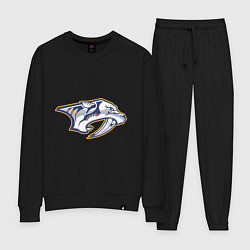 Костюм хлопковый женский Nashville Predators, цвет: черный