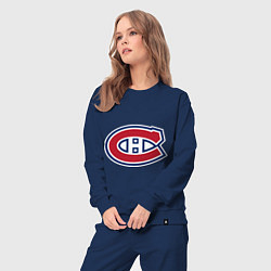 Костюм хлопковый женский Montreal Canadiens, цвет: тёмно-синий — фото 2