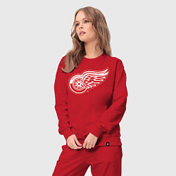 Костюм хлопковый женский Detroit Red Wings, цвет: красный — фото 2
