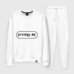 Костюм хлопковый женский Prodigy лого с муравьем, цвет: белый