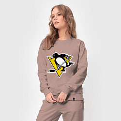Костюм хлопковый женский Pittsburgh Penguins: Malkin 71, цвет: пыльно-розовый — фото 2
