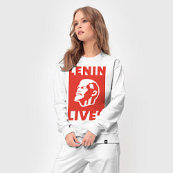 Костюм хлопковый женский Lenin Lives, цвет: белый — фото 2