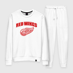 Костюм хлопковый женский Detroit Red Wings, цвет: белый