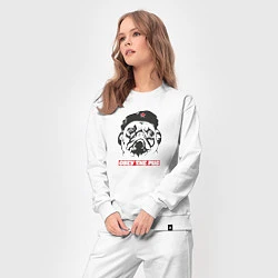 Костюм хлопковый женский Obey the pug, цвет: белый — фото 2