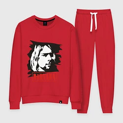 Костюм хлопковый женский Nirvana: Kurt Cobain, цвет: красный