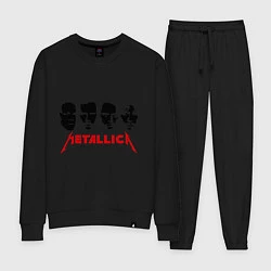 Костюм хлопковый женский Metallica (Лица), цвет: черный