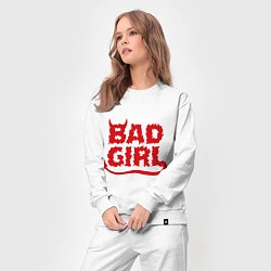 Костюм хлопковый женский Bad Girl, цвет: белый — фото 2