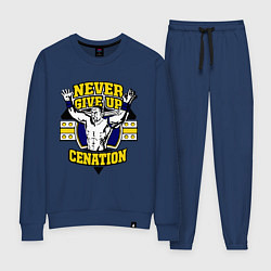 Костюм хлопковый женский Never Give Up: Cenation, цвет: тёмно-синий