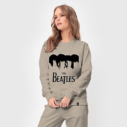Костюм хлопковый женский The Beatles: Faces, цвет: миндальный — фото 2