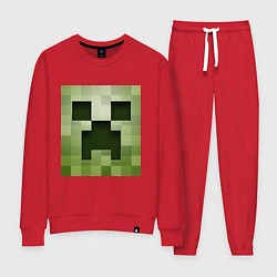 Костюм хлопковый женский Мinecraft creeper, цвет: красный