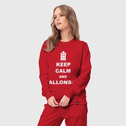 Костюм хлопковый женский Keep Calm & Allons-Y, цвет: красный — фото 2